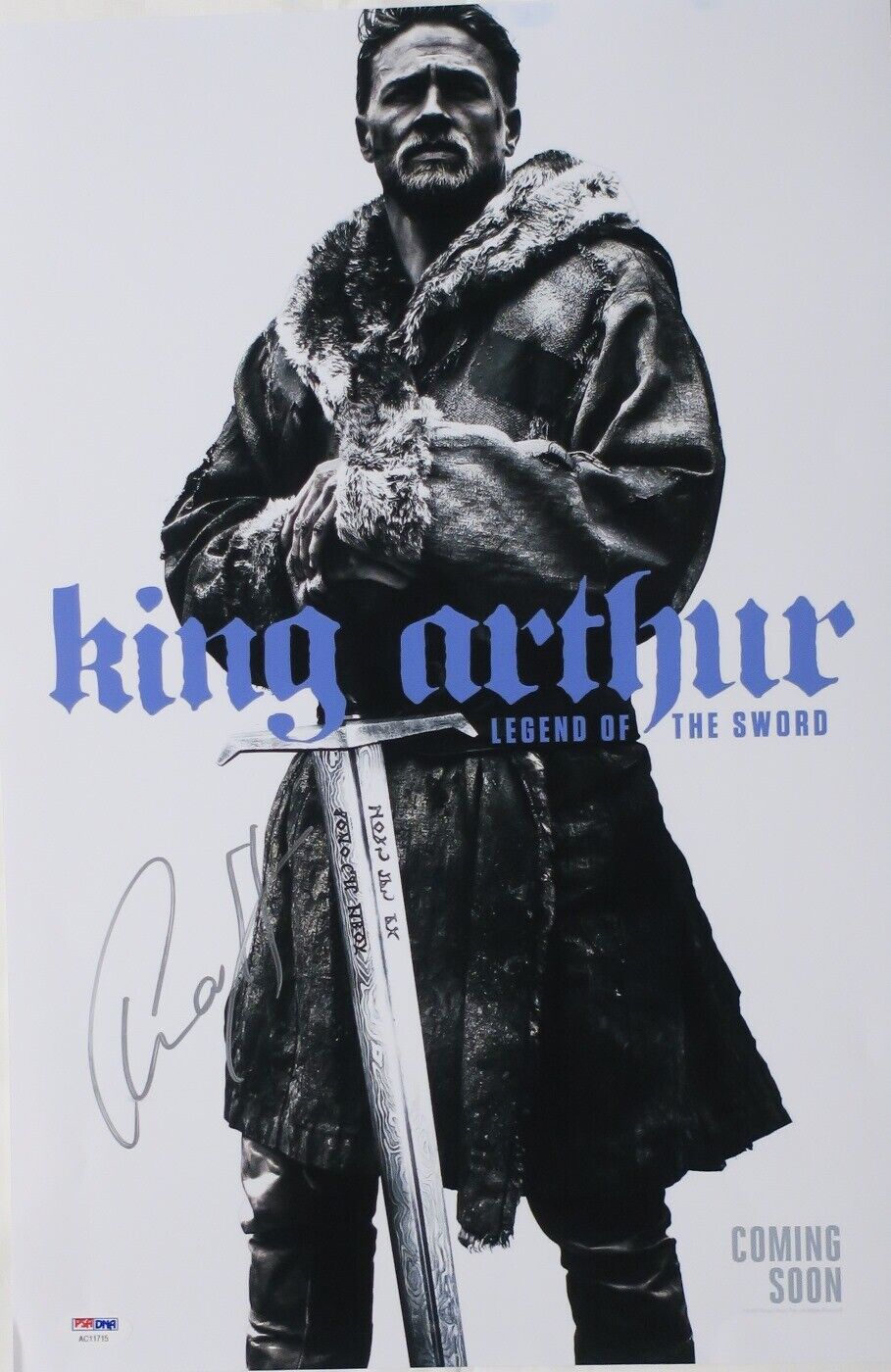 Charlie Hunnam Signed King Arthur Autographed 12x18 Photo Poster painting PSA/DNA #AC11715