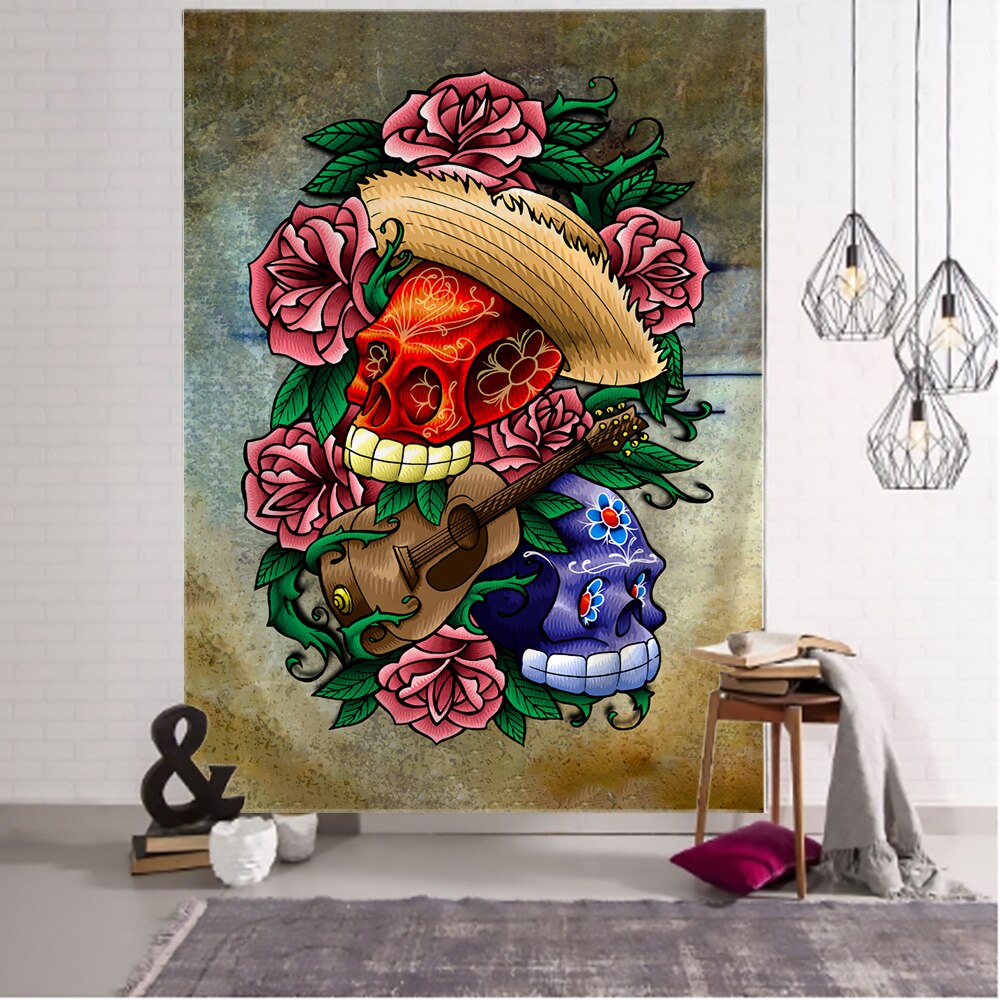 

Wall Tapestry - Skeleton Flower-150*130cm, 501 Original
