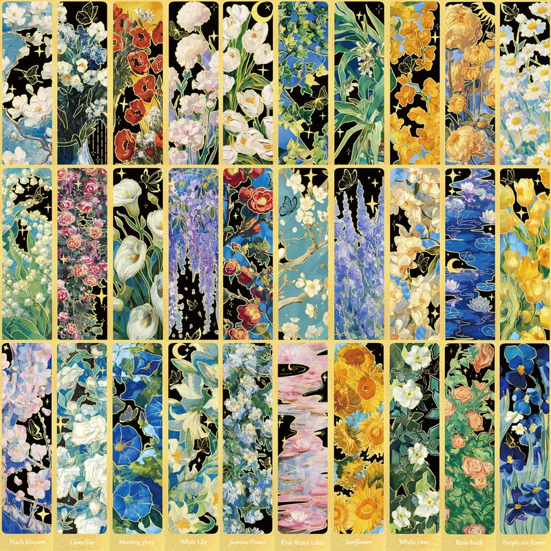 1 Set Flower Learning Paper Minimalist Bookmark