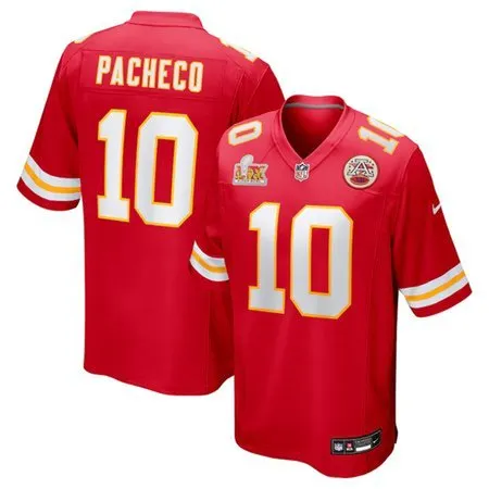 Men's Kansas City Chiefs Isiah Pacheco  Red Super Bowl LIX Game Jersey