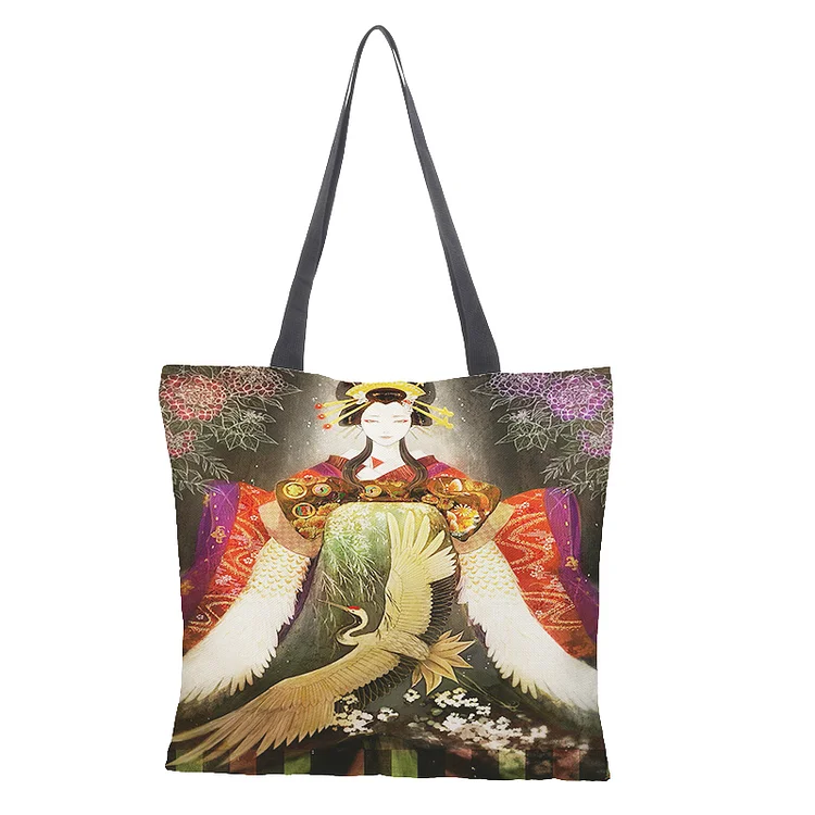 Linen Eco-friendly Tote Bag - Vintage