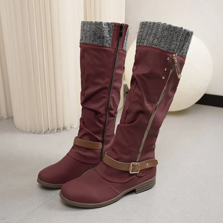 Breakj Breakj Code 2025 Autumn And Winter New Thick Side Zipper High-Heeling Women's Boots