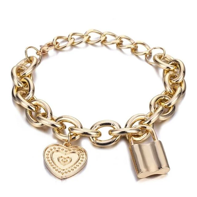 Buzzdaisy Punk Love Heart Bracelets