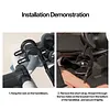 Metal Bike Front Basket Detachable Bike Front Rack Carrier 33 LBS Capacity Luggage Panniers Bag Carrier Bracket with Straps for Outdoor Travel Cycling & Commute