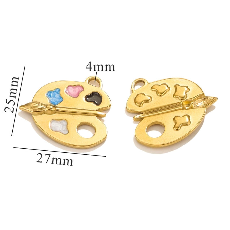 1 Piece 304 Stainless Steel Drawing Board Pendant Jewelry Accessories