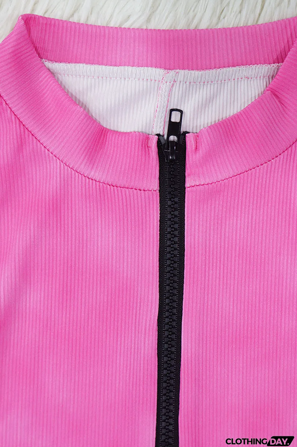 Light Blue Casual Solid Patchwork Stringy Selvedge Zipper Collar Skinny Jumpsuits