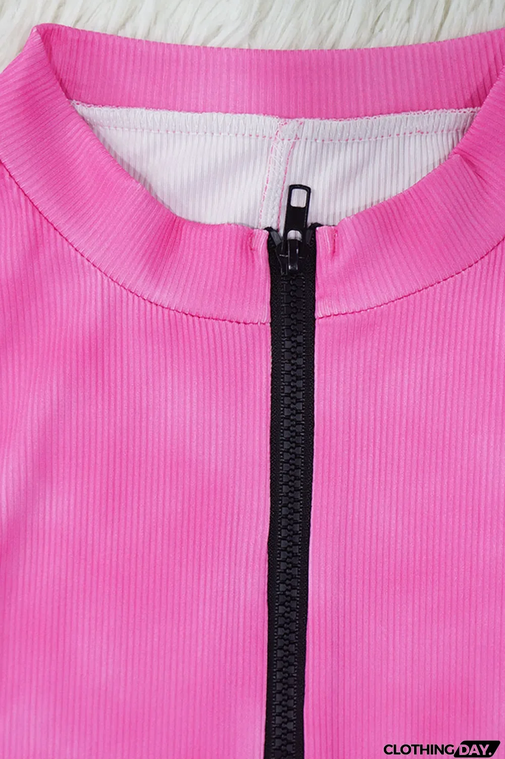 Light Blue Casual Solid Patchwork Stringy Selvedge Zipper Collar Skinny Jumpsuits