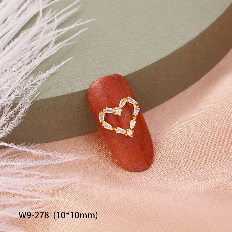 2pcs 2021 New 3D Metal Zircon Nail Art Jewelry Top Zircon Crystal Manicure Zircon Diamond Pendant Japanese Nail Decoration