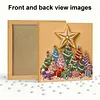 (25x25cm)DIY Pearl Painting Xmas Framed Handmade Pearl Material Art Kit Living Room Decor