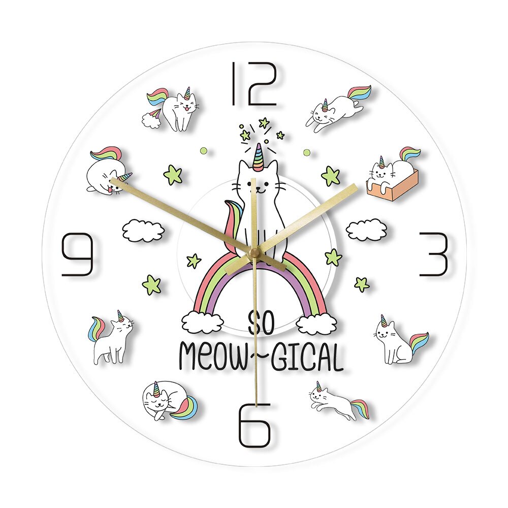 

Cat Unicorn - Frameless Acrylic Wall Clock, 501 Original