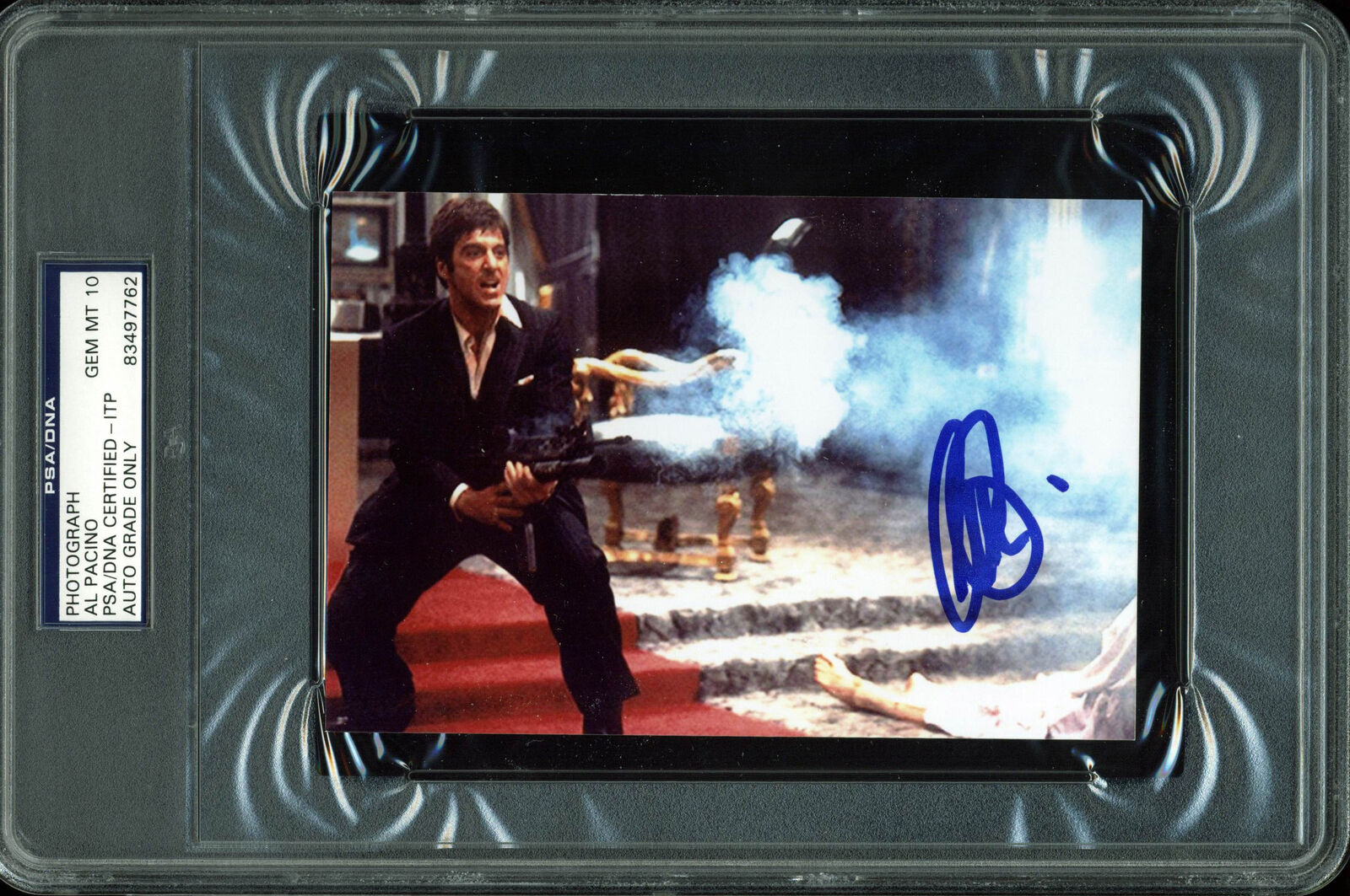 Al Pacino Scarface Authentic Signed 4x6 Photo Poster painting Auto Graded Gem 10! PSA Slabbed