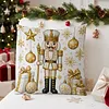 Christmas Nutcracker DIY 11CT Stamped Cross Stitch Pillow Cover Kit 45x45cm tapestrymarket