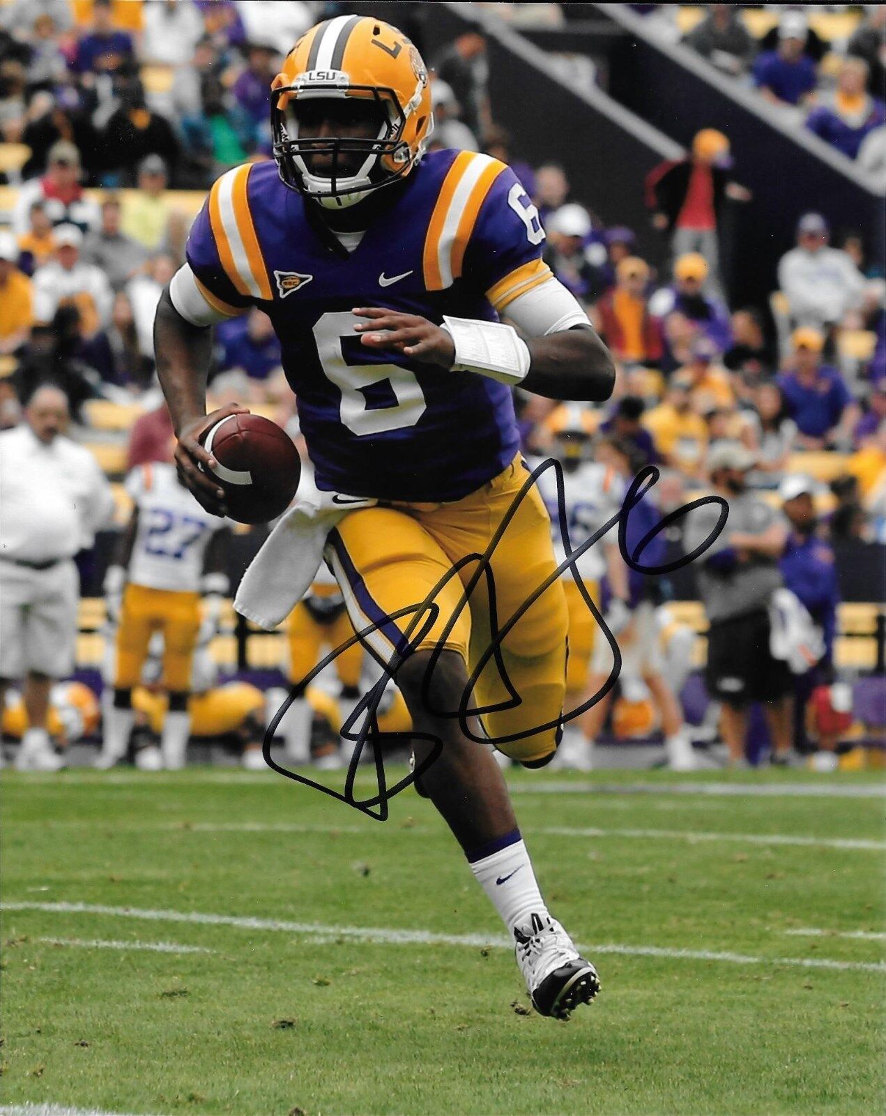 BRANDON HARRIS HAND SIGNED LSU TIGERS 8X10 Photo Poster painting W/COA