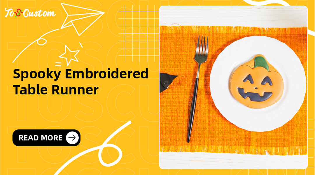 Spooky Embroidered Table Runner