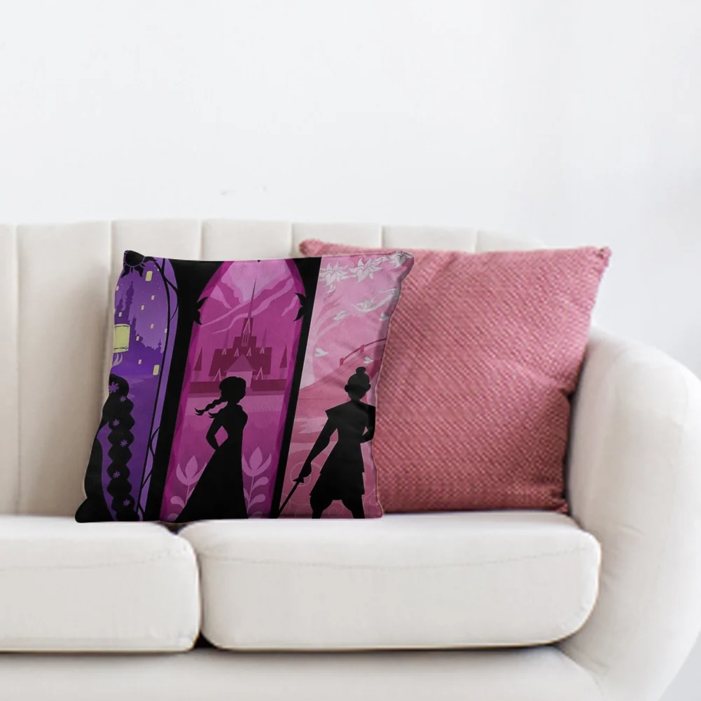 11CT Printed Princess Cross Stitch Pillowcase Embroidery Pillow Cover Decor(4)