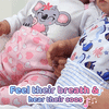 [Heartbeat & Sound] 17'' Lifelike Silicone Vinyl Twins Girl and Boy Debbie & Deborah Sleeping Reborn Baby Doll - RBBI-Myrebornbabydoll&reg; Myrebornbabydoll&reg;