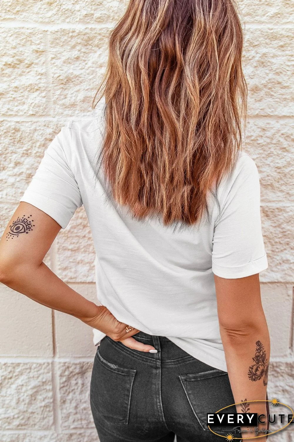 White This Is Power In The Name Of Jesus Leopard Letter Graphic Tee