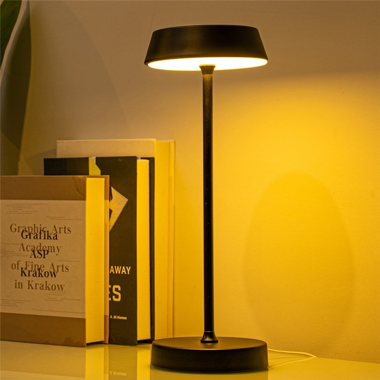 Minimalist Metal Table Lamp -Dimmable Eye Friendly LED Desk Light