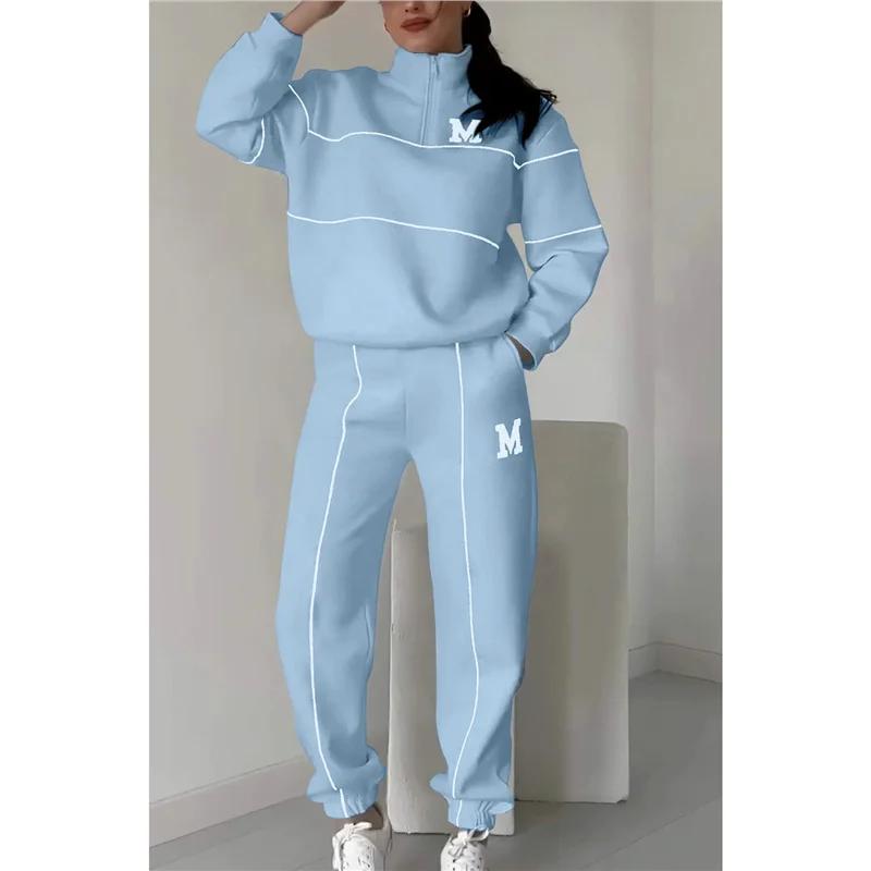 Athvotar Athvotar 2025 New Trousers Letter Long-Sleeved Casual Sports Set Two Sets