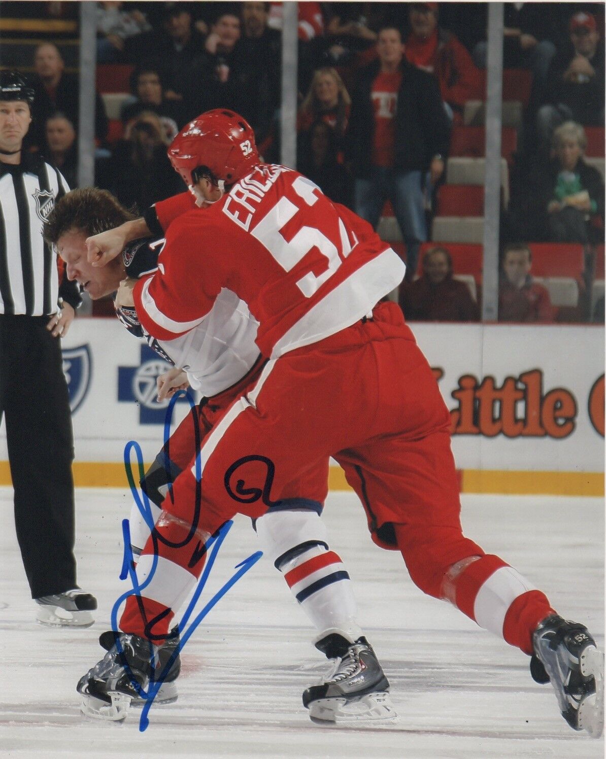 Detroit Red Wings Jonathan Ericsson Signed Autographed 8x10 Photo Poster painting COA #3