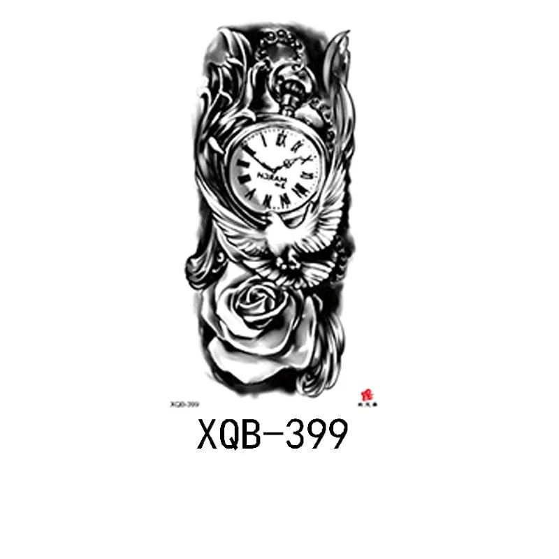 Small Full Arm Waterproof Tattoo Sticker Half Arm Arm Fierce Animal Arm Lasting European and American Tattoo Sticker