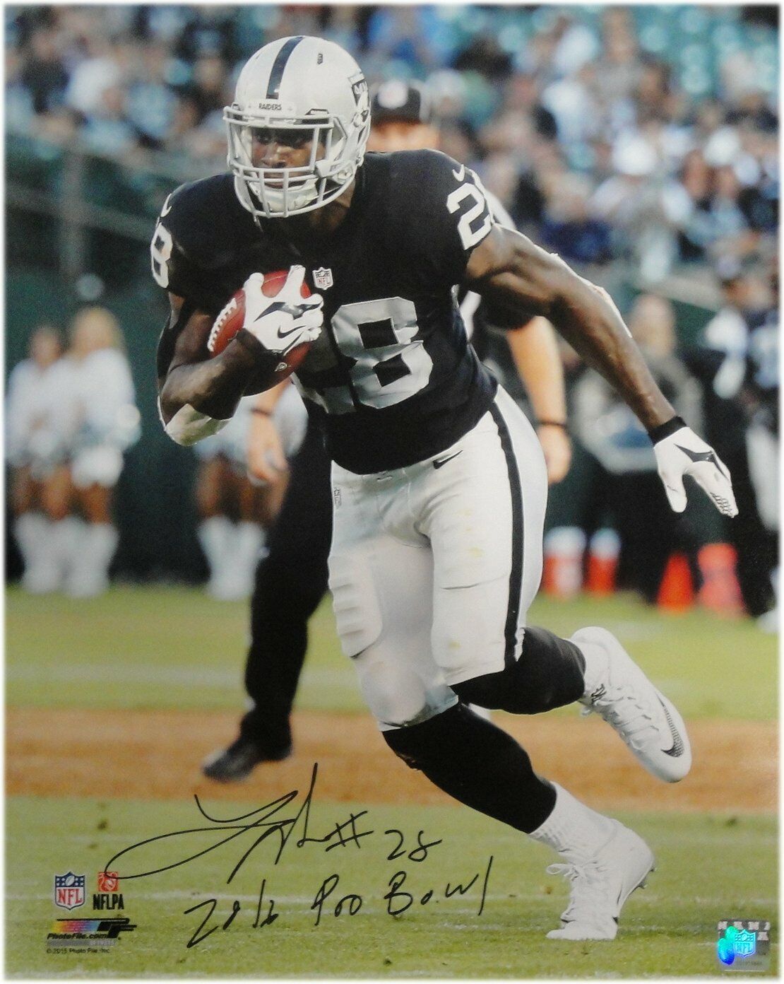 Latavius Murray Hand Signed Autograph 16x20 Photo Poster painting Oakland Raiders Pro Bowl 2016