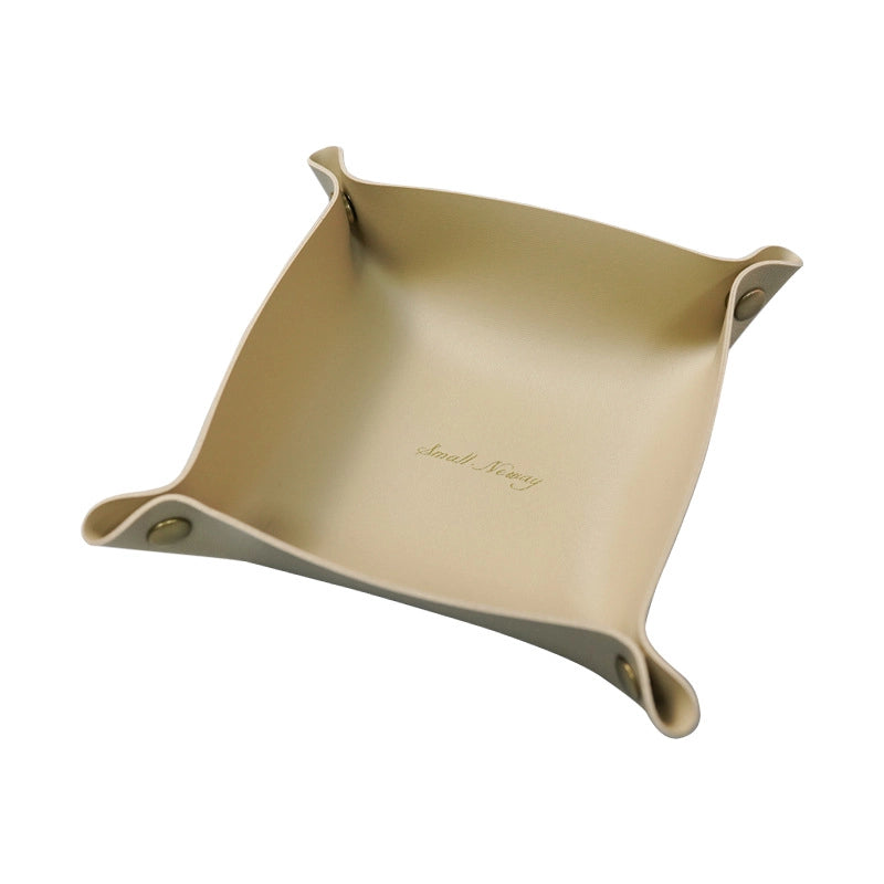 Nordic Leather Storage Box Desktop Storage Table European Style Leather Jewelry Cosmetic Key Storage