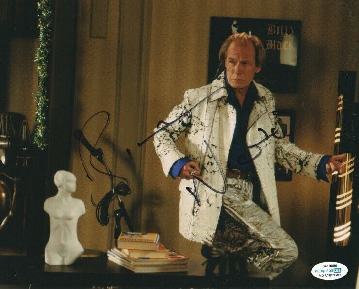 LEGENDARY ACTOR BILL NIGHY SIGNED LOVE ACTUALLY 8x10 Photo Poster painting! ACOA COA EXACT PROOF