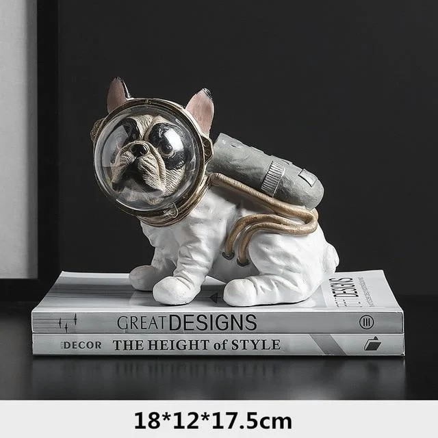 Astronaut Dog Figurines
