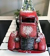 🎄Red Farm Truck Christmas Decor
