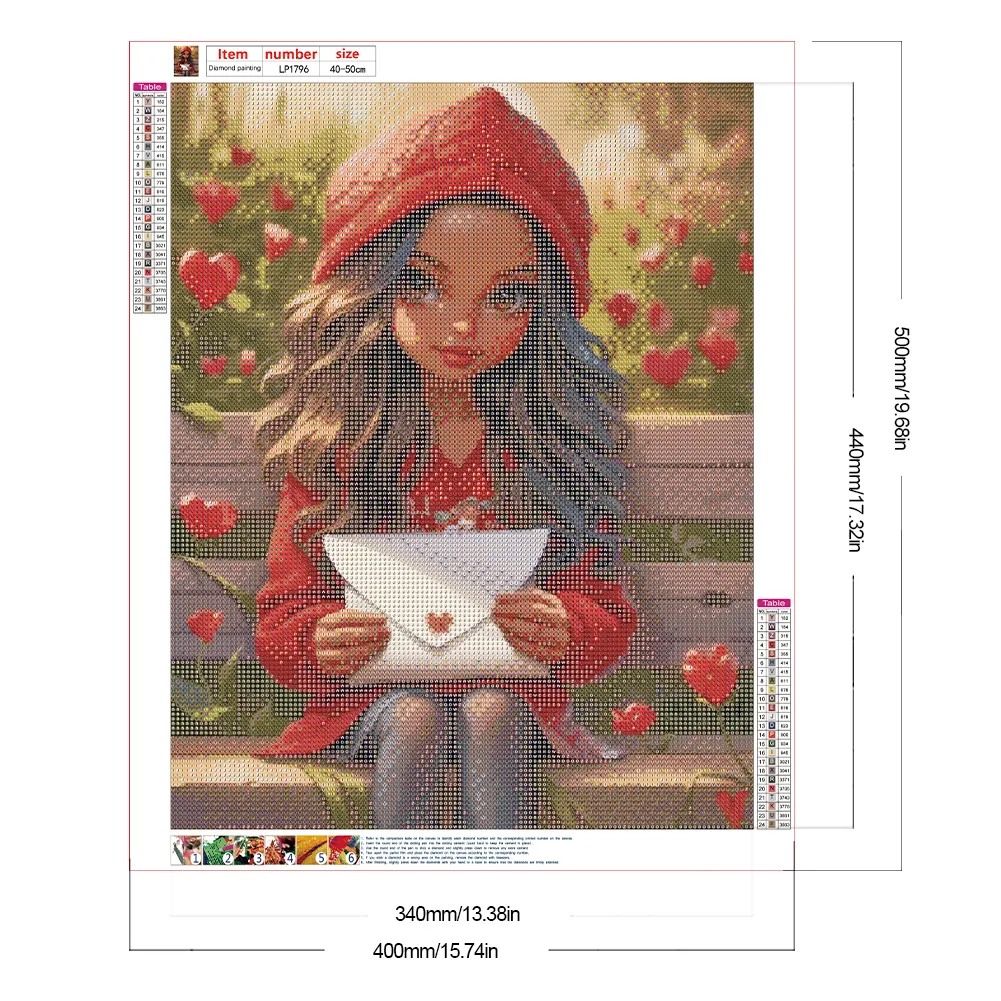 Full Round Diamond Painting 40*50cm - Sweet Girl