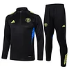 25/26 Manchester United Black Half-Zip Training Jacket Set