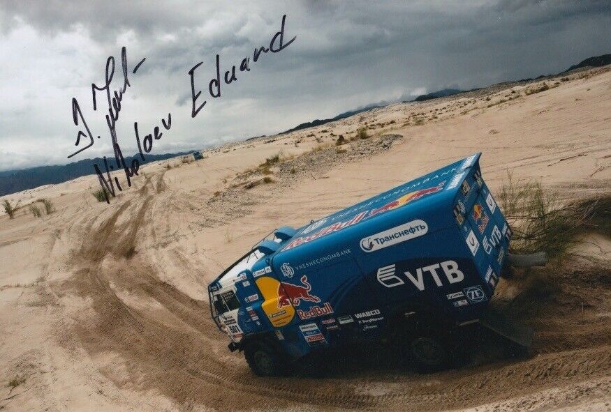 EDUARD NIKOLAEV HAND SIGNED 12X8 Photo Poster painting DAKAR RALLY AUTOGRAPH