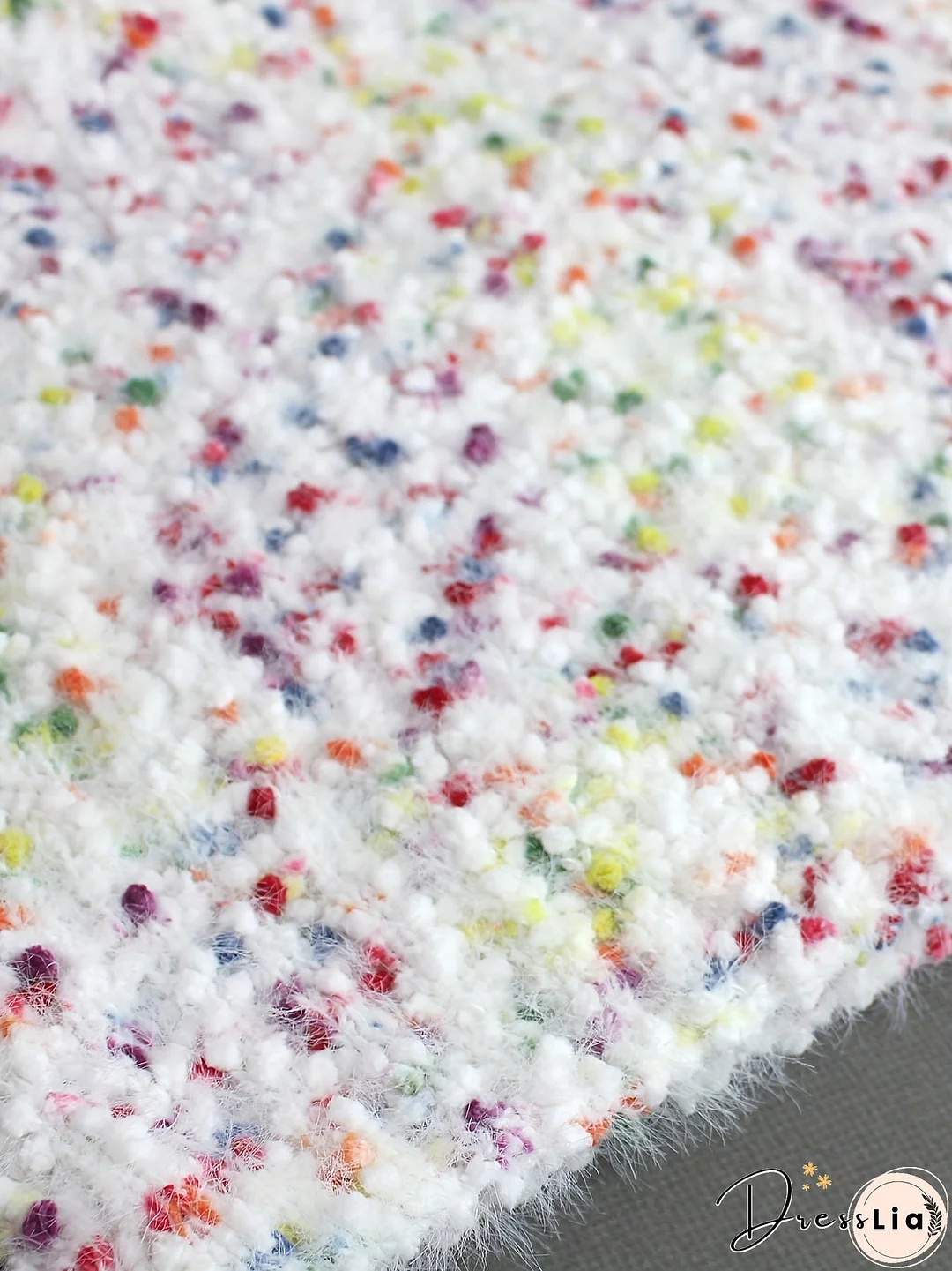 Colorful Dot Turtle Neck Pullover Sweater, Casual Long Sleeve Crop Sweater, Women's Clothing