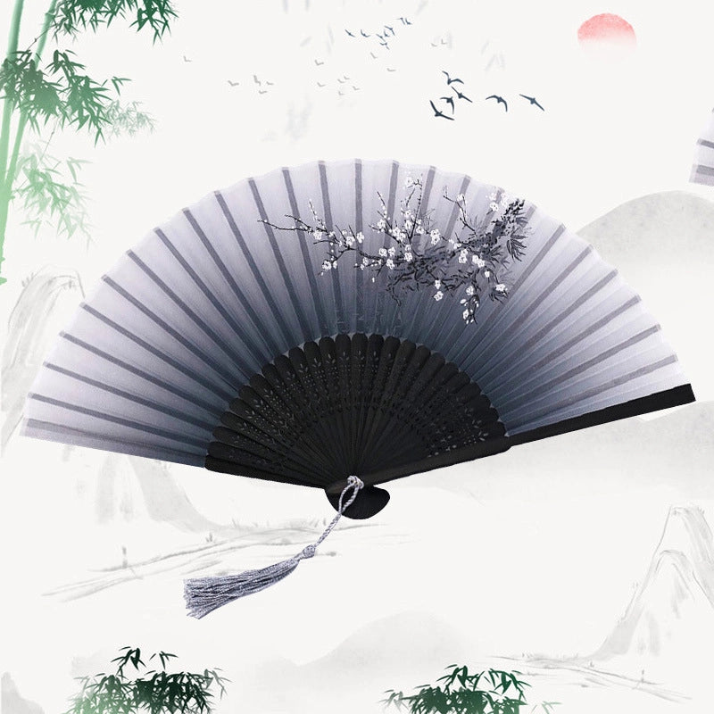 Antique Fan Folding Fan Men’s And Women’s Classical Dancing Fan Ancient Costume Performance Photography Hanfu Props Chinese Style Handmade Folding Fan