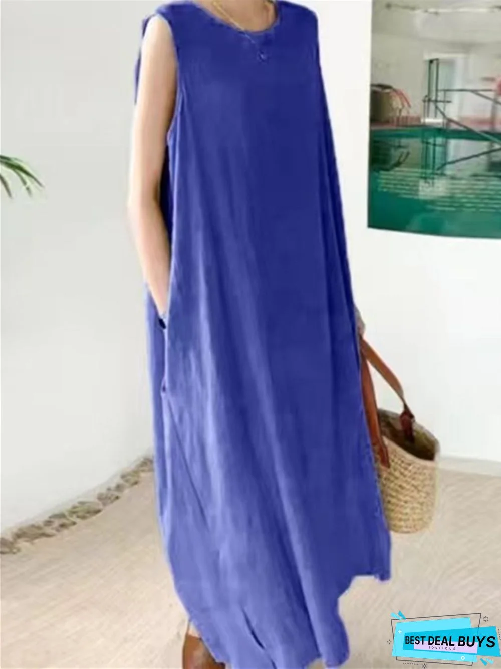 New Sleeveless Loose Dress Long Skirt