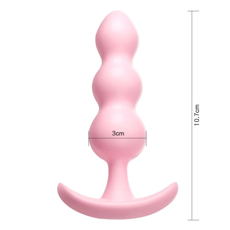 3pc/Set Silicone Butt Plug Ease-in -Anal Plugs Training Set Expandable Beginner Anales Beads Beginner Soft Silicone Anal Plugs