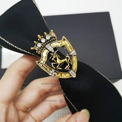 New Small Tie Men's and Women's Professional Dress Shirt Bow Tie Adult Children Accessories Luxury Rhinestone Bowtie 22CM / 28CM