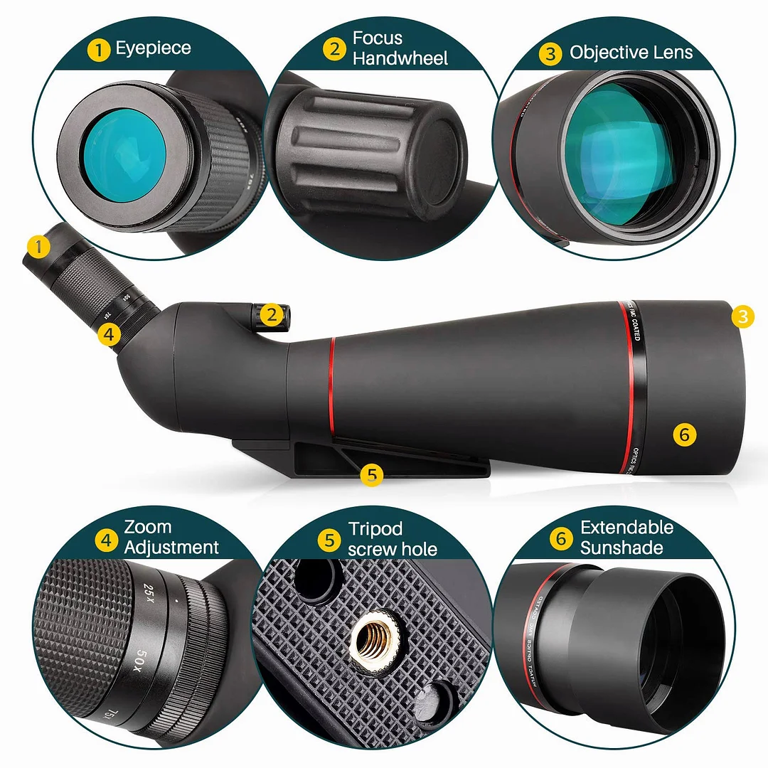 BEBANG Spotting Scope, 25-75x100 Spotting Scope with Tripod and Phone Adapter, Waterproof Spotting Scope for Bird Watching, Target Shooting, Hunting