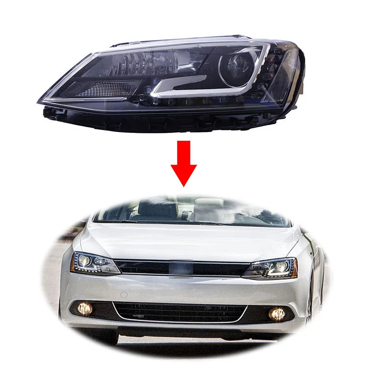 Upgrade full LED headlamp headlight for VW Volkswagen Jetta 2012 2018  head light head lamp plug and play assembly ITN Auto