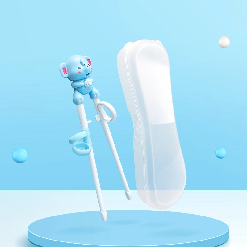 Maternal And Infant Products Portable Feeding Children’s Tableware Set Cartoon Learning Chopsticks Training Chopsticks 304 Stainless Steel Spoon Fork