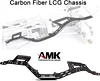 AMK Carbon Fiber LCG Chassis Rails, Gen2 RC Frame Rails for 1/10 RC Rock Crawle, 72g Lightweight Thickened for 1/10 RC Rock Crawler Axial SCX10 I II Upgrade Parts (Only Gen2 Rails)