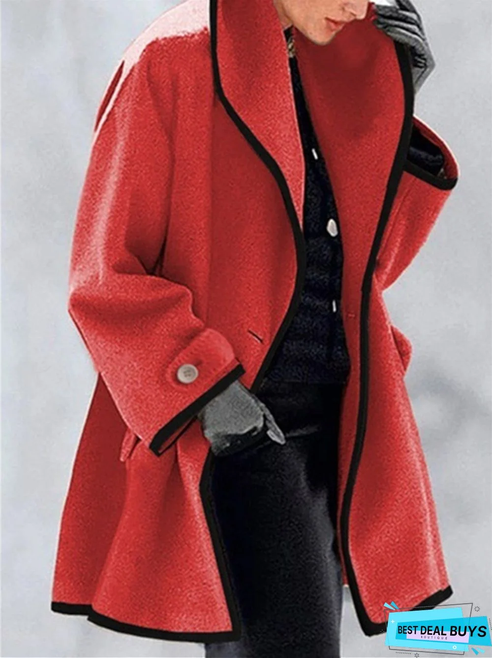 Women's Fashion Loose Solid Color Coat