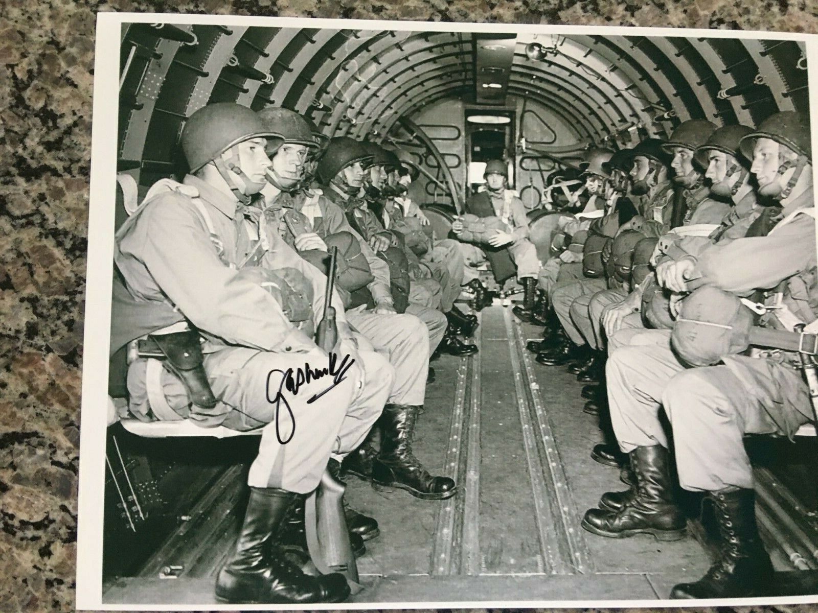 GEORGE SHENKLE 82ND AIRBORNE 508 PIR D-DAY VETERAN RARE SIGNED Photo Poster painting