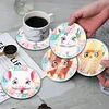 [Upgrade]6pcs/set DIY Diamond Painting Waterproof Case Classic Cute Animals Coaster Gift Decor Set