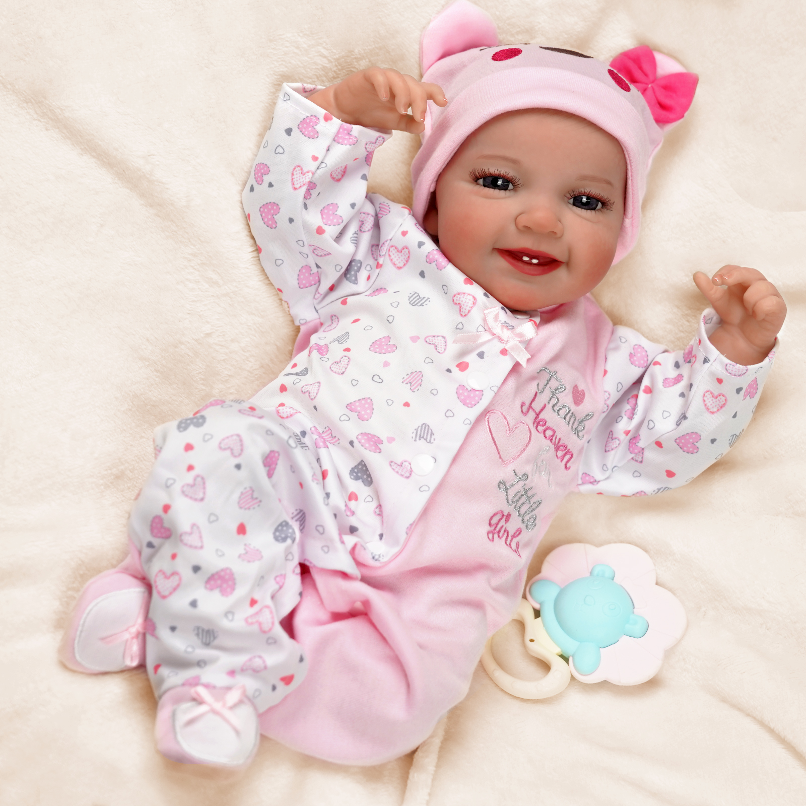 Babeside Lifelike Reborn Baby Dolls - Leen 20 Inch Realistic Newborn ...