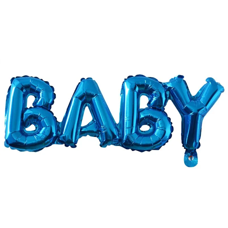Baby Shower Balloons Blue Pink Boy Girl Foil Ballons Kids Gender Reveal First 1st Birthday Party Kids Party Decorations Supplies