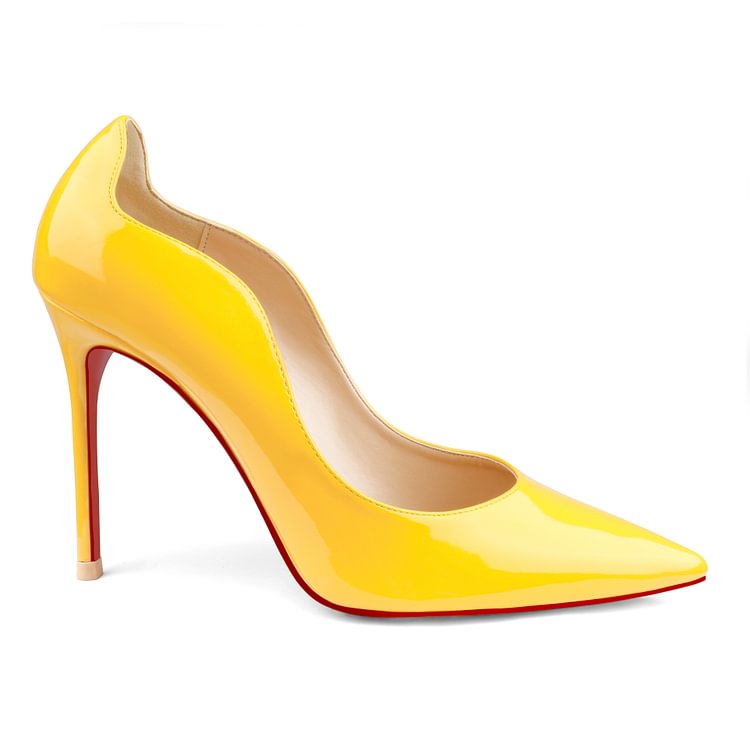100mm Women's Party Wedding Dress Classic Stiletto Shoes Fashion Edge Design Red Bottoms Heels