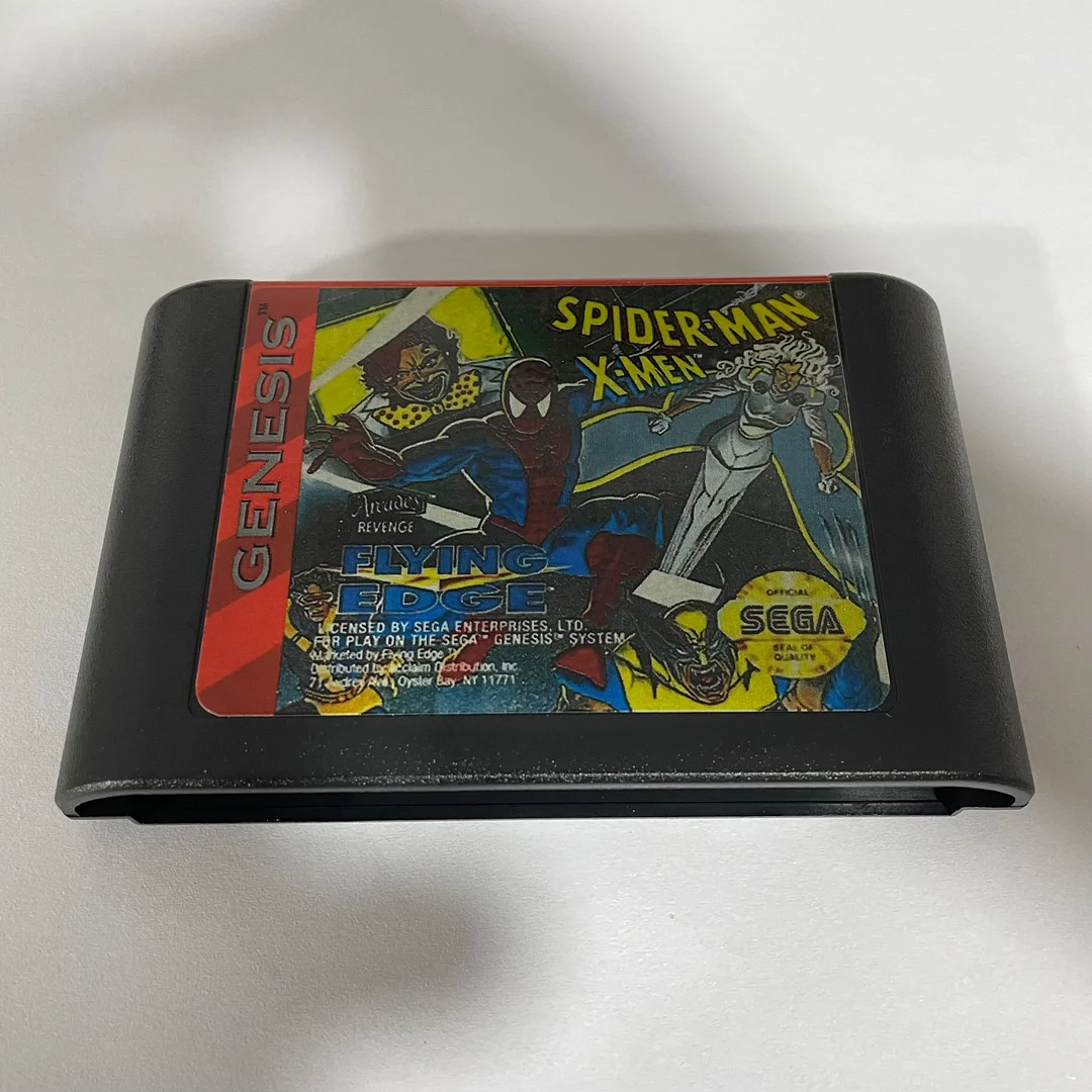 Spider-Man & X-Men Arcade's Revenge MD Game For SEGA Genesis & Mega Drive - 16 Bit Game Cartridge