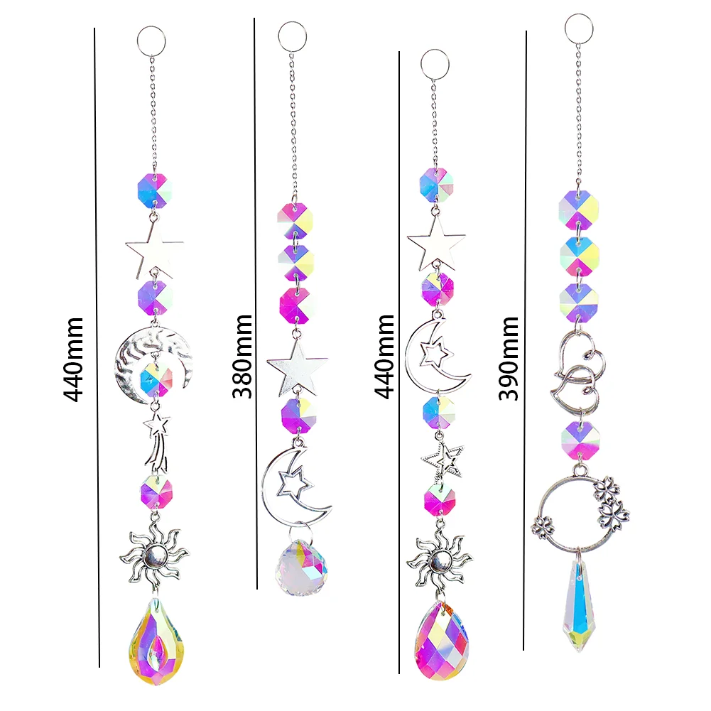 Crystal Wind Chime Ornament Garden Window Hanging Light Catching Pendant